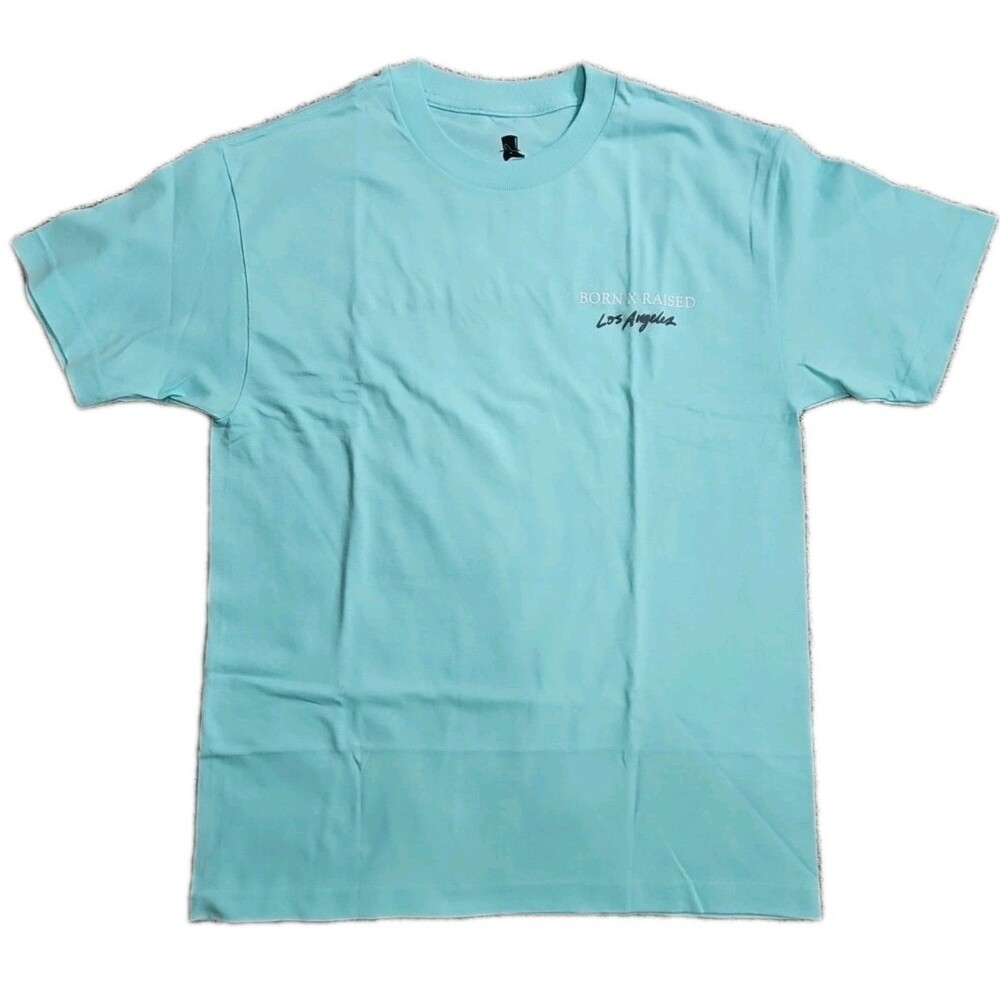 RARE ~ Born x Raised Los Angeles T-Shirt Teal Size Large
